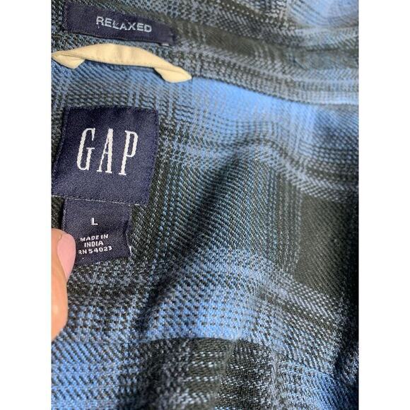 Gap Men’s Plaid Shirt 100% Cotton Large - Picture 4 of 6